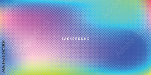 Abstract Colorful Halftone Dot Pattern Background with Vibrant Holographic Gradient Mesh Overlay Texture Backdrop for Creative Graphic Design