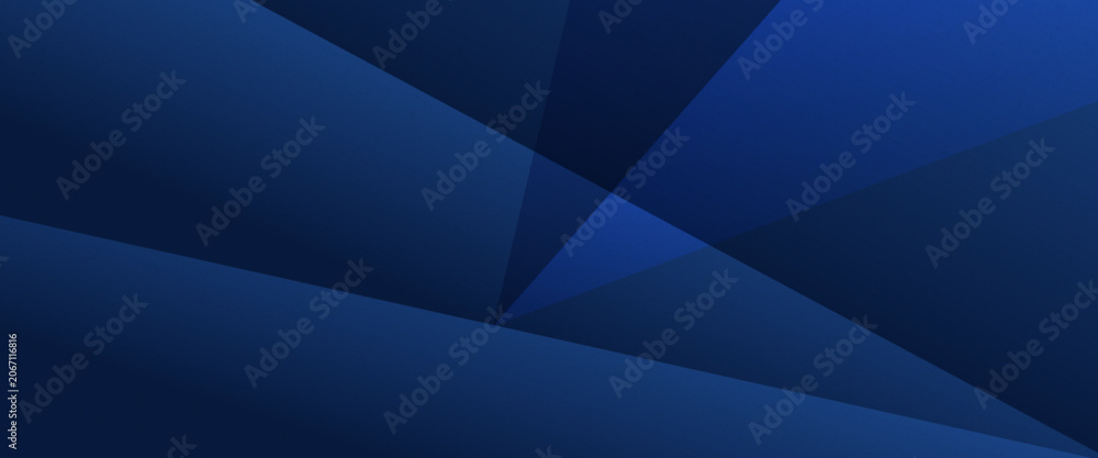 Fototapeta premium Black dark navy blue silver abstract pattern background. Geometric shape. Line triangle angle fold polygon diamond 3D. Color gradient ombre. Vector background.