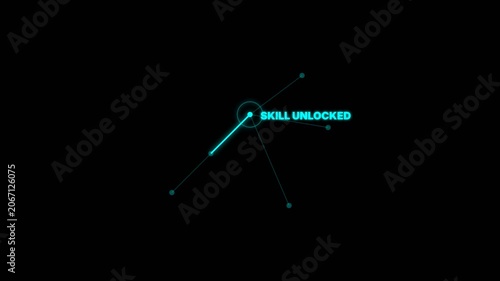 Sci-Fi Tech Tree Skill Node Unlocked Constellation Animation