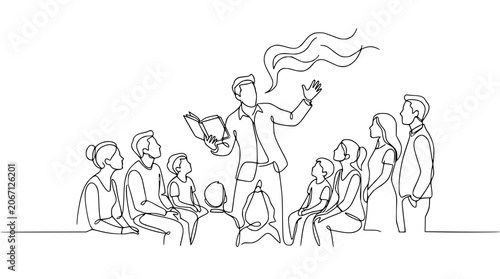 Storyteller Captivates Audience with Animated Reading