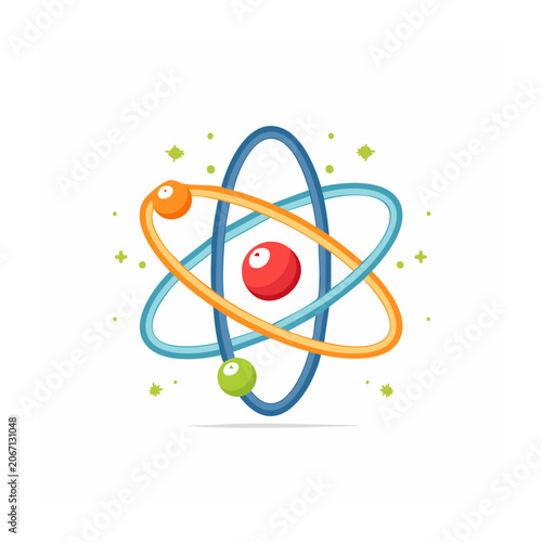 Colorful Atomic Model Illustration