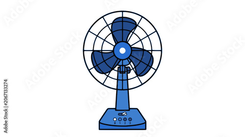 Electric Fan flat vector illustration cute cartoon icon design