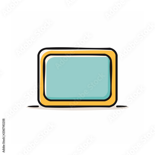 Flat design computer monitor illustration