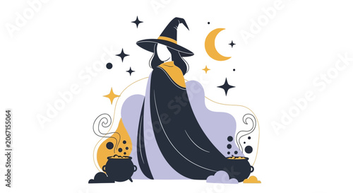 Cartoon Witch Illustration.