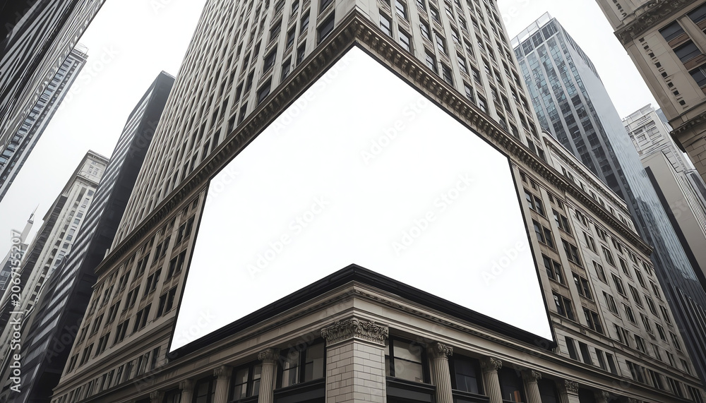 Fototapeta premium Empty white poster