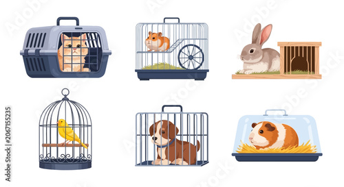 Cages for small pets.