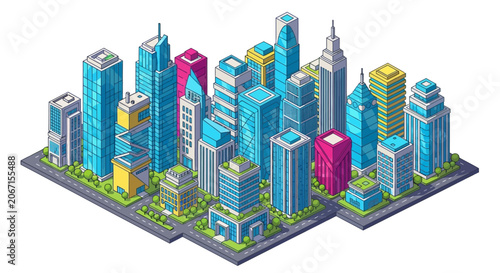 City Skyline Urban Landscape.