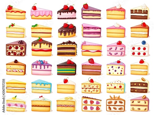 A delightful array of colorful and creatively decorated cakes