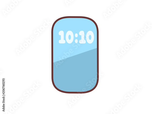 Simple smartphone icons, time display