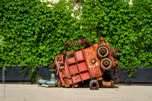 Old and abandoned industrial equipment and machinery 