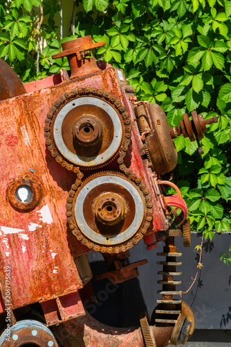 Old and abandoned industrial equipment and machinery 