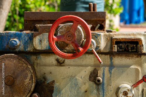 Old and abandoned industrial equipment and machinery 