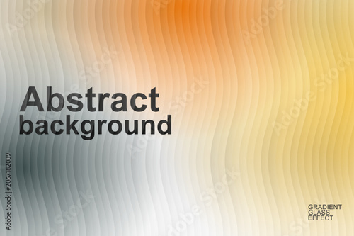 Abstract background with gradient glass effect, wavy textured orange and grey backdrop, modern blurred vertical lines for digital wallpaper