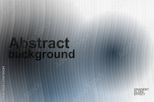 Abstract background with gradient glass effect, frosted glass texture with wavy lines, minimalist grey and white blurred vector backdrop
