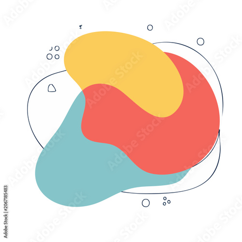 Colorful abstract organic shapes illustration