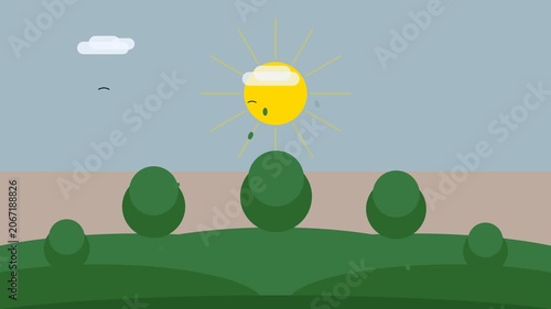 Nature Day Night Cycle Animation Environmental Message for Social Media