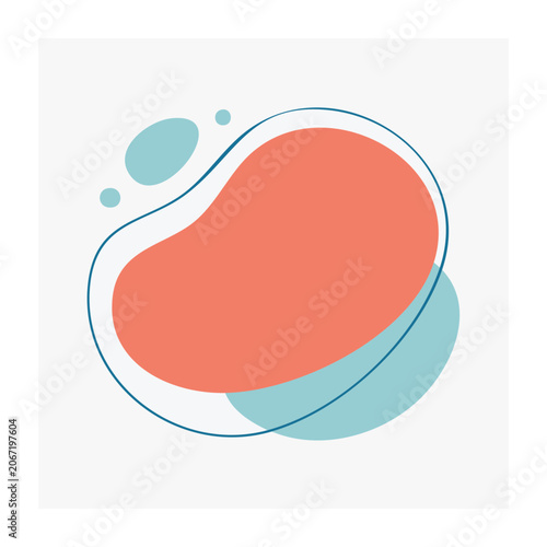Abstract organic blob illustration in flat design