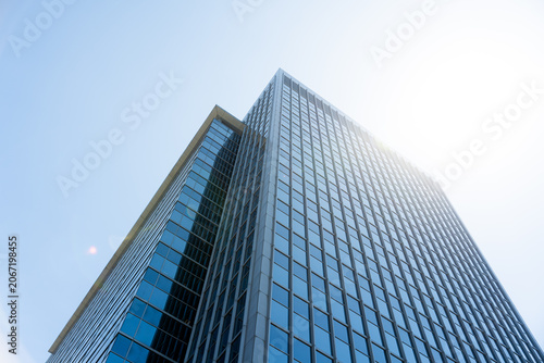 Canvas Print Toronto, Canada - May 26, 2026: Modern glass skyscraper reflecting sunlight and