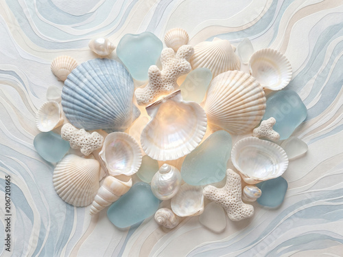 sea shells on the beach