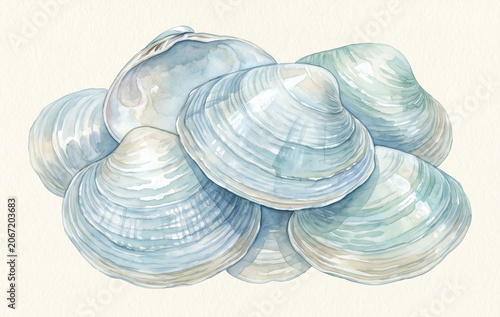 sea shells isolated on white