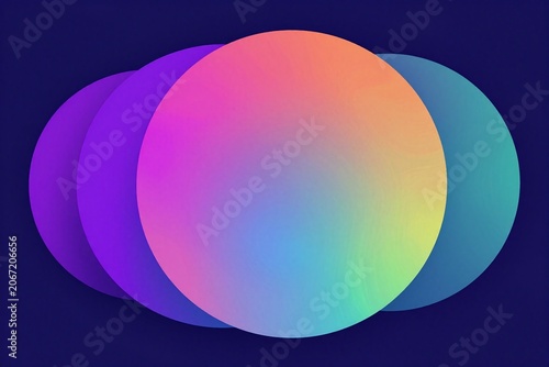 A group of purple and blue spheres on a black background