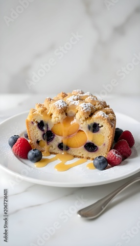 cake with berries