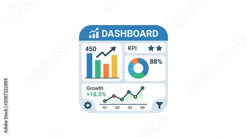 Business Dashboard with Charts and Data Analytics for Financial Growth