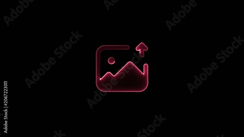 Magenta glowing of a chart with an arrow on a dark Generate title without using the word 