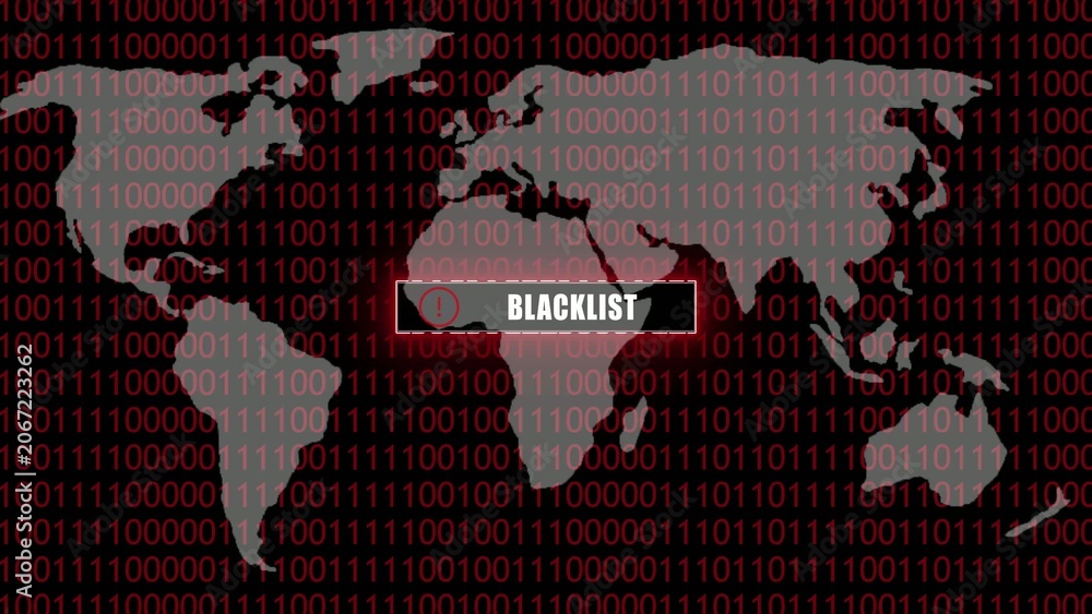 Fototapeta premium Map with Africa highlighted and red digital binary code Generate title without using the word