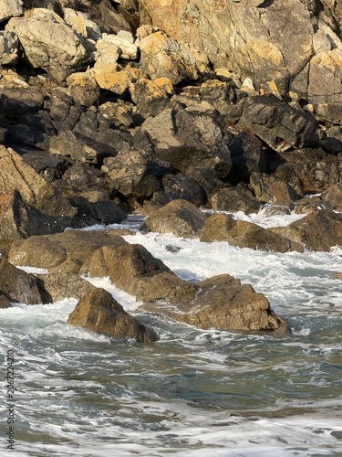 waves and rocks