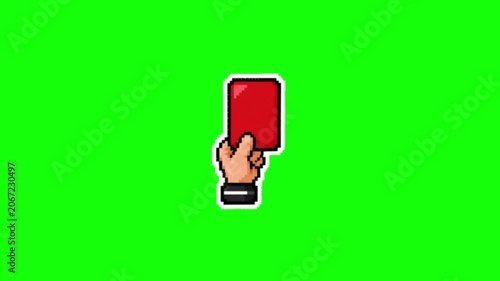 Soccer Red Card Green Screen Animation
