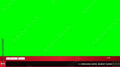 Breaking News Background with Green Screen for Live Broadcasts