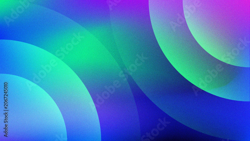 Quadro su tela Modern iridescent abstract background with flowing curved lines