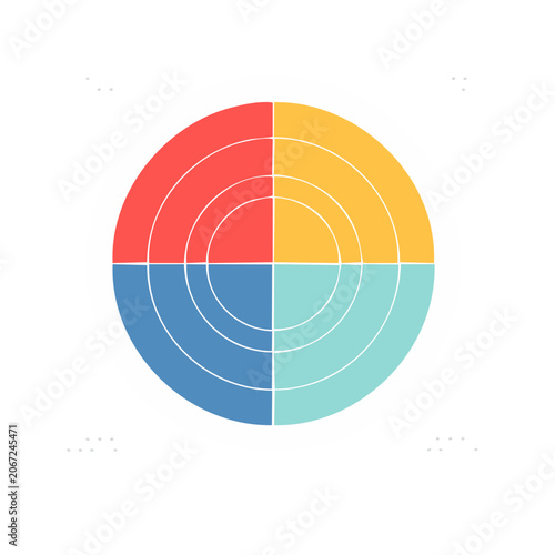 Colorful Circular Target with Concentric Rings