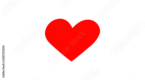 Romantic Red Love Heart Illustration Isolated