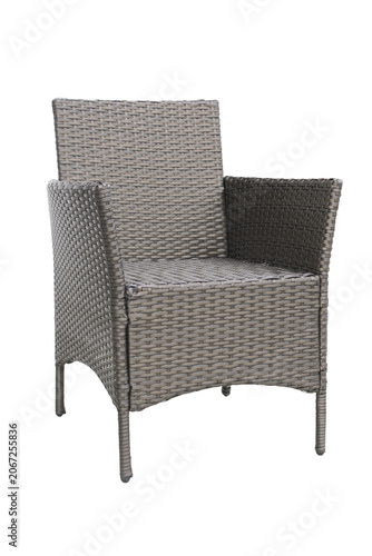 Wicker Garden Armchair Isolated on Transparent Background