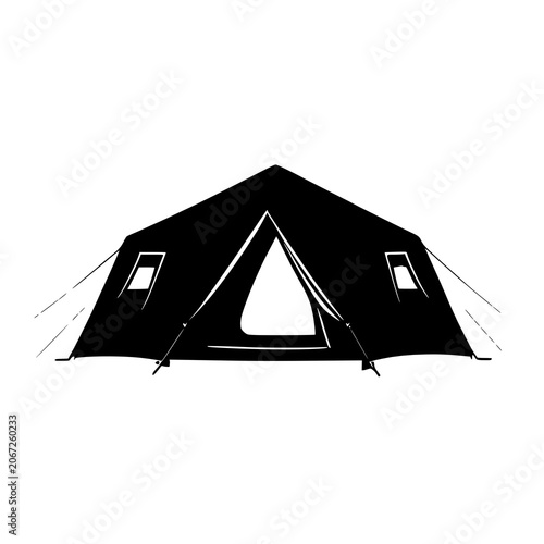 tent icon, outline style
