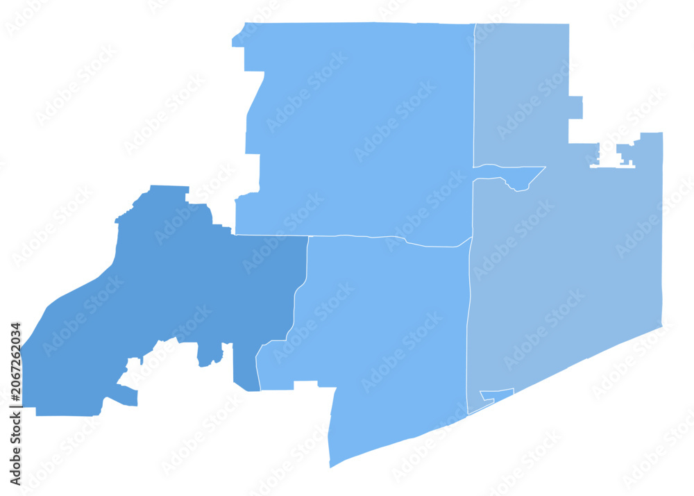 Foto Frisco Texas ZIP Code Map, Labeled Editable Boundaries