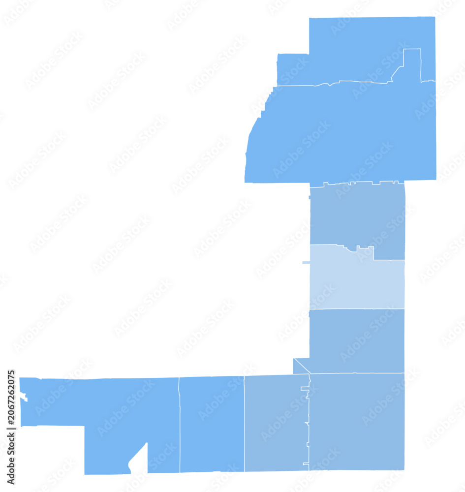 Photos Glendale Arizona ZIP Code Map, Labeled Editable Boundaries