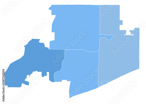 Foto Frisco Texas ZIP Code Map, Labeled Editable Boundaries