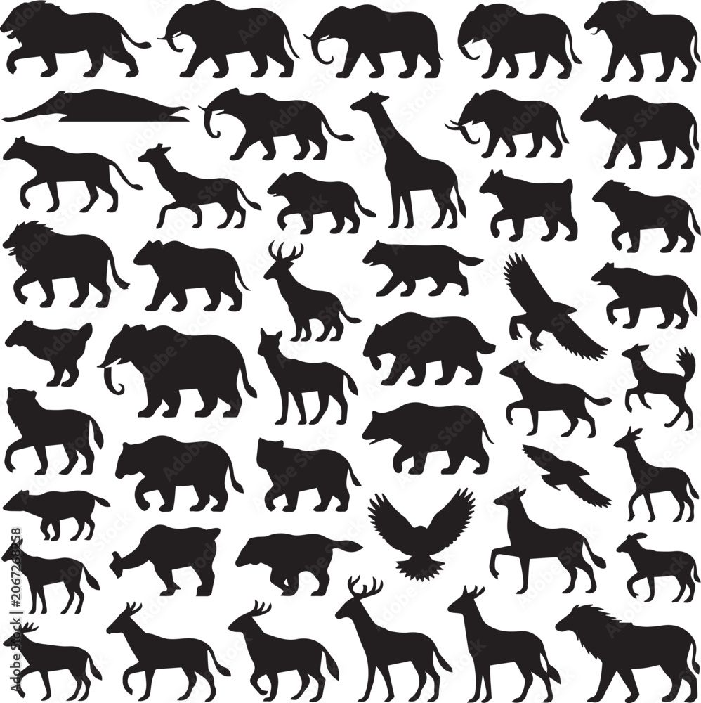Fototapeta premium Black and white of running horses in a repeating pattern seamless pattern desig
