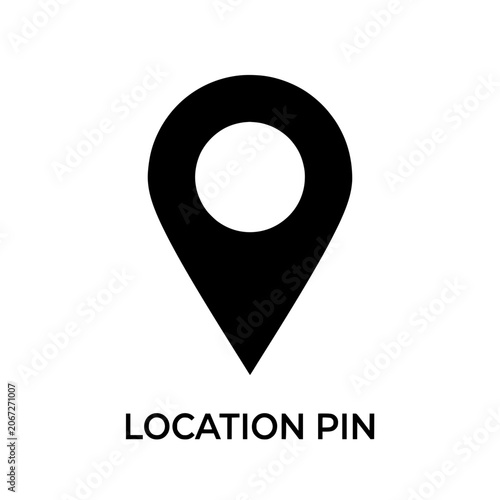 Location pin icon vector element map pointer sign for web and UI design