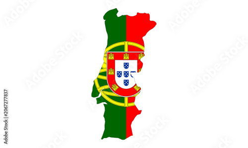 1Map of Portugal Design Vector