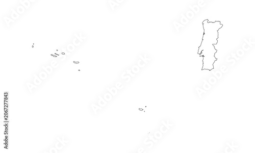 Map of Portugal Design Vector