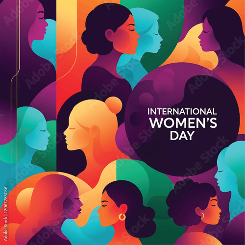 Fotografie Women Celebrating International Womens Day.