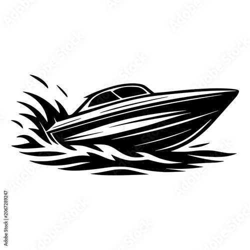 Speedboat on Water