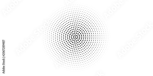 Set of halftone dots gradient pattern texture isolated on white background. Straight dotted spots using halftone circle dot raster texture.