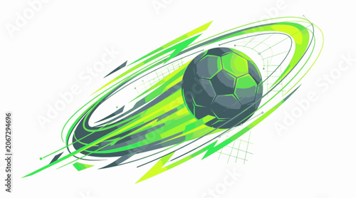 Minimalist Aerodynamic Football Strike Speed Lines Tournament Graphic Layout, 