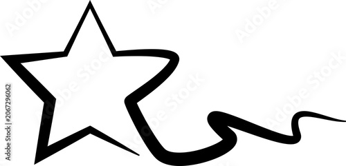Title: Hand drawn black star design element