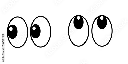 Konstfotografi A fun and expressive vector clipart asset pack featuring a minimalist cartoon googly eyes expression element set